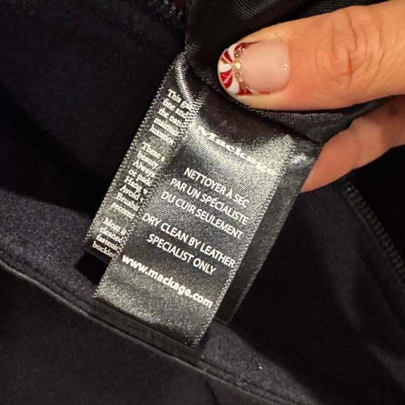 Mackage Steffy Navy Blue Wool Coat with Toggle and Detachable Hood - Picture 5 of 11